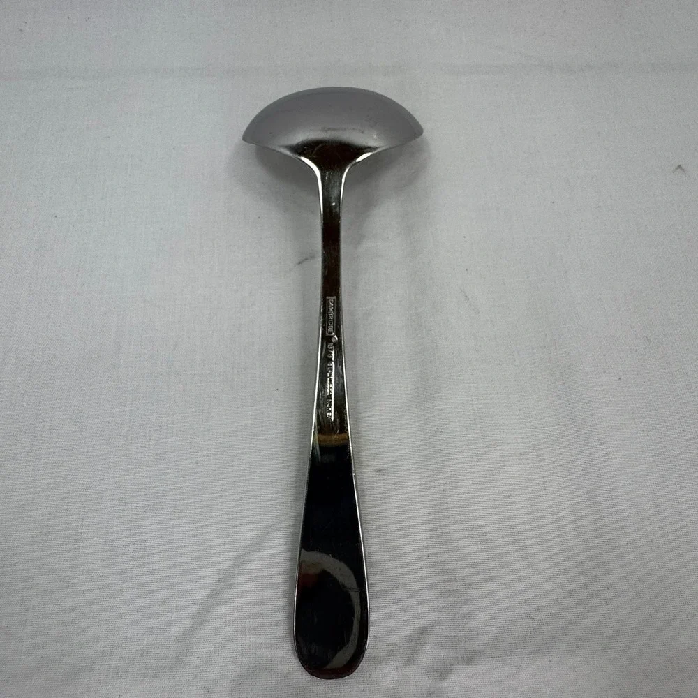 Cambridge 18/8 Stainless Steel Gravy Ladle Serving Spoon Polished Korea 7 Inch